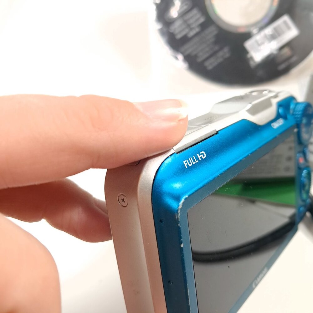 Canon Powershot SX230 HS blue digital camera point & shoot 12.1MP 14x Zoom WORKS - Picture 9 of 16